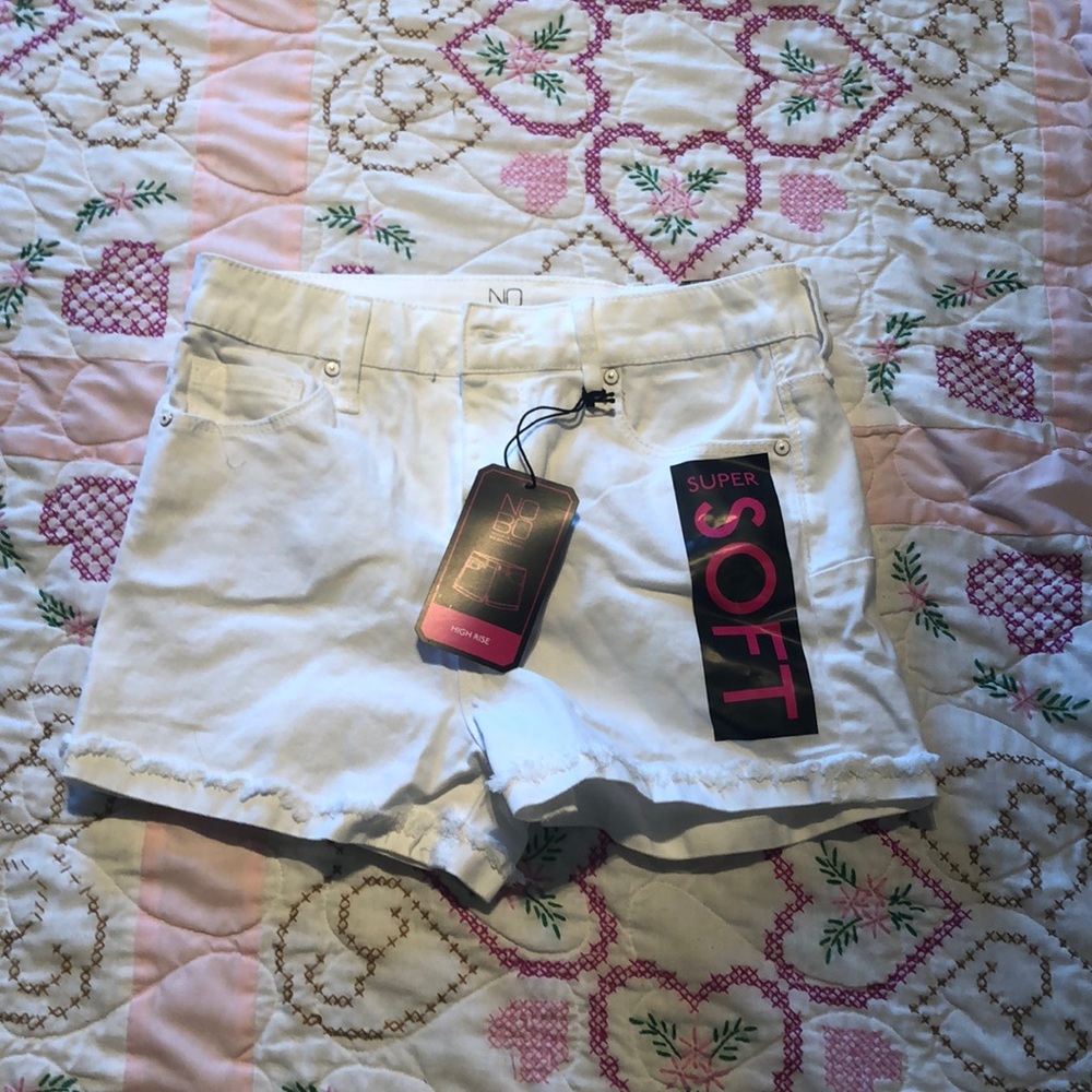 White Jean shorts